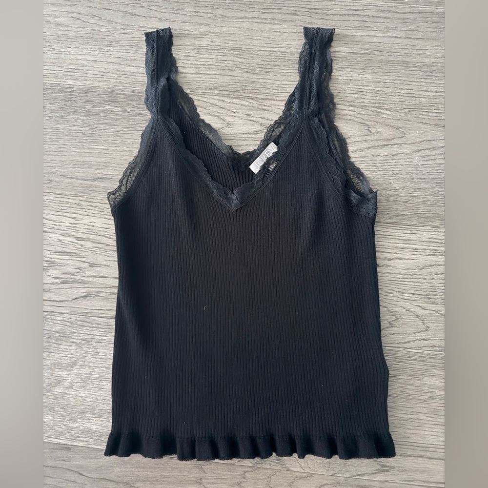 J. Crew Lace Trim Sweater Tank